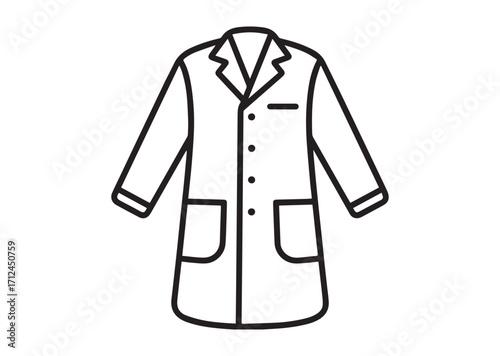 Medical gown line art Vector
