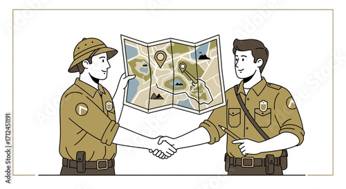 Collaboration For Navigation: A Detailed Map And A Trustworthy Handshake Portraying Partnership