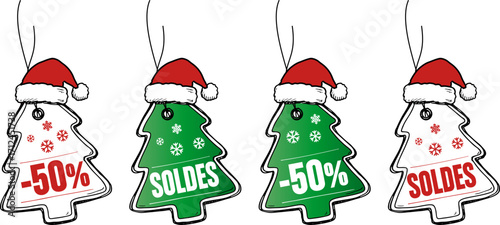 Étiquette sapin de noël, Soldes cadeaux, Joyeux Noël, Black Friday