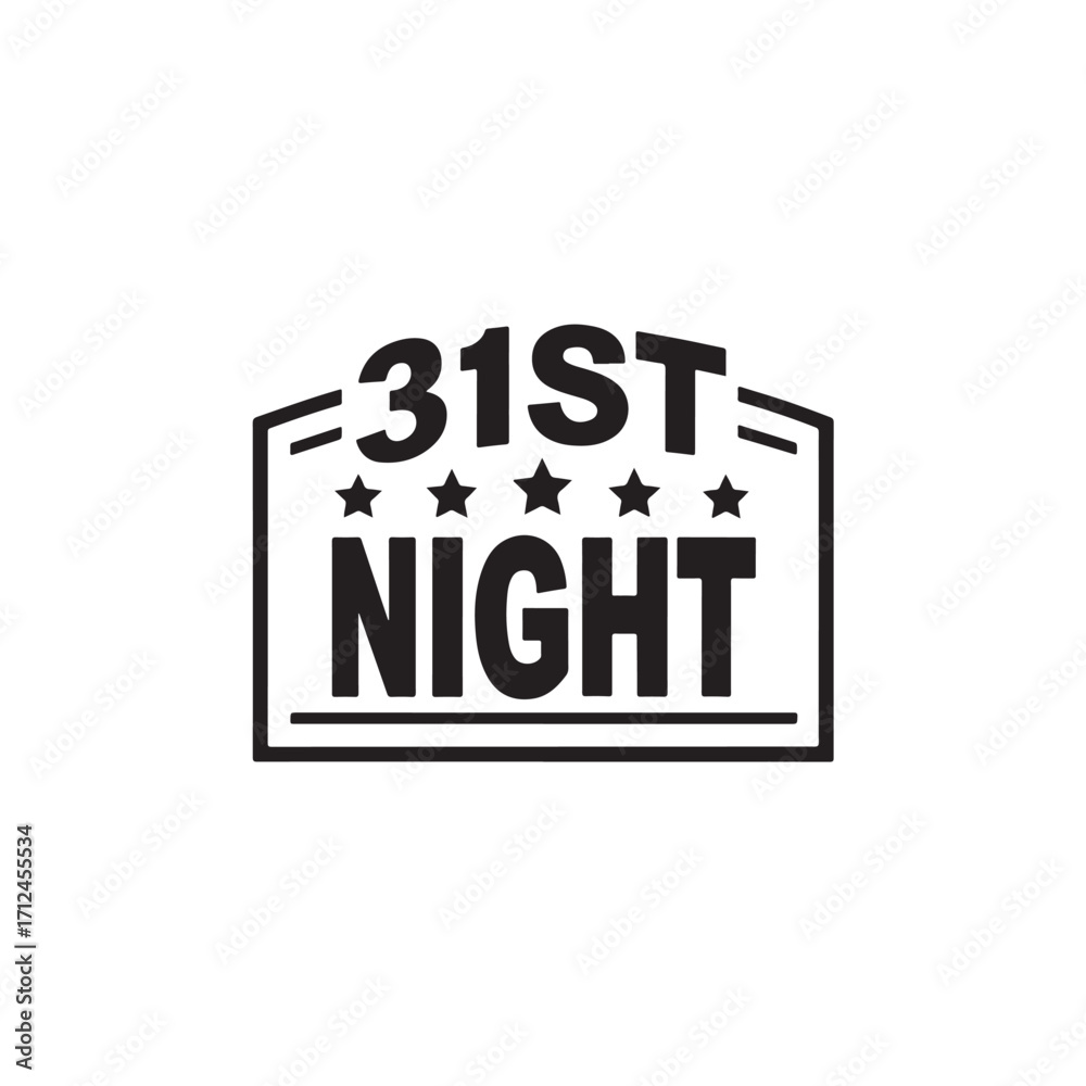 Obraz premium 31st Night Typography Vector (4).eps