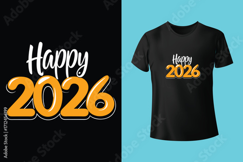 happy new year typography t shirt design for all time , new year t shirt, new year typography