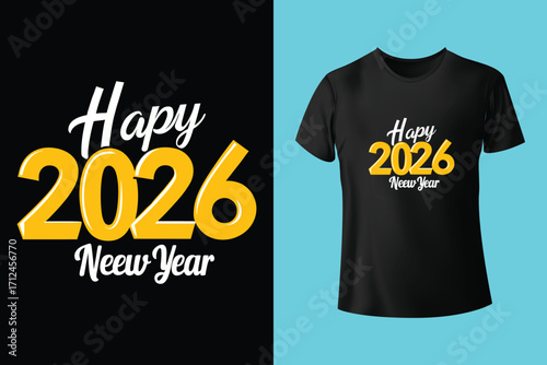 happy new year typography t shirt design for all time , new year t shirt, new year typography