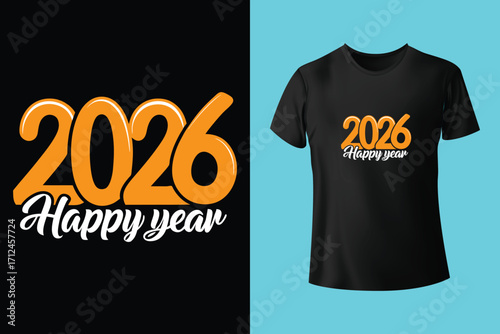 happy new year typography t shirt design for all time , new year t shirt, new year typography
