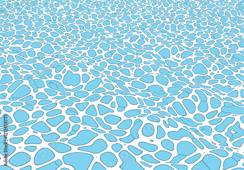 Abstract water surface pattern with ripples and reflections.