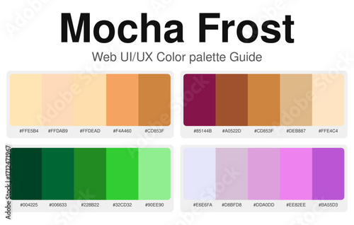 Web UI/UX Color Palette Mocha Frost