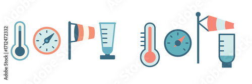 Essential weather instruments and meteorological tools for atmospheric measurement and environmental forecasting