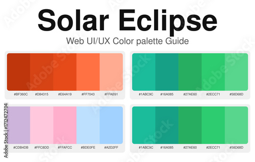 Web UI/UX Color Palette Solar Eclipse