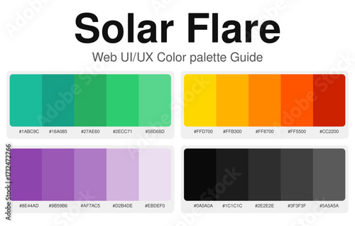 Web UI/UX Color Palette Solar Flare