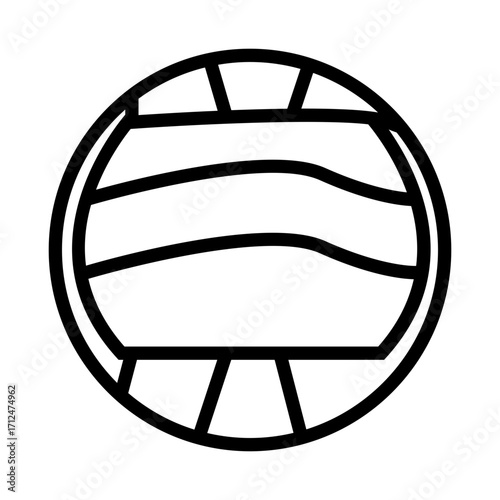 polo water ball outline icon