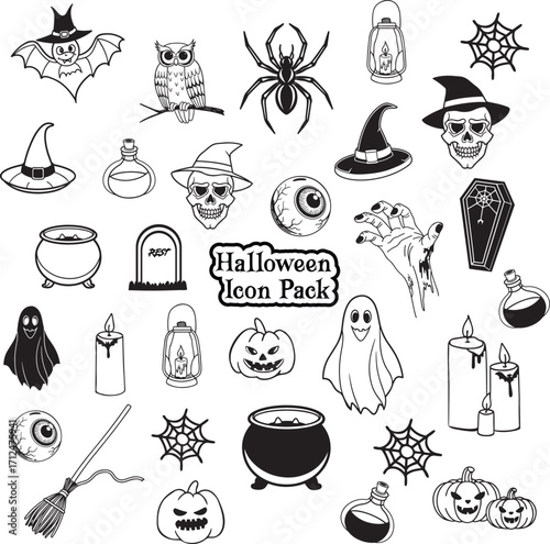 Halloween icon set