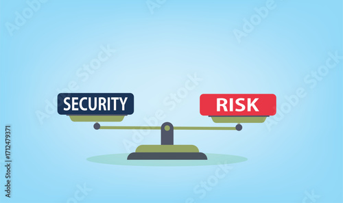 security and risk on the balance scale
