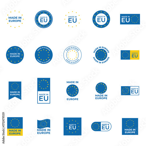 Large Mega Pack of Made in EU Europe Icons