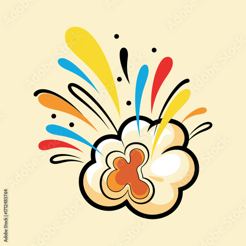 Popcorn kernel pops Vector