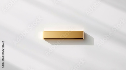 Minimalist Gold Bar on White Background
