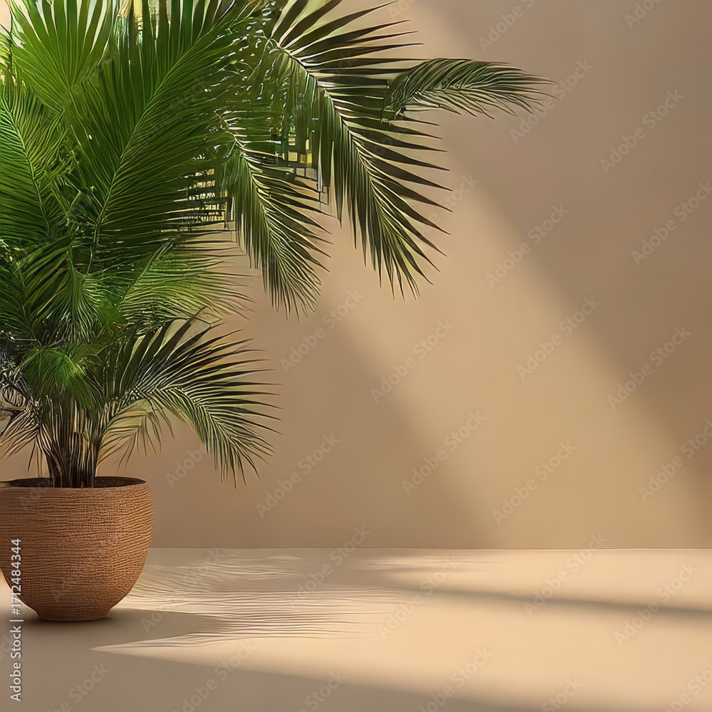 Fototapeta premium palm tree in room
