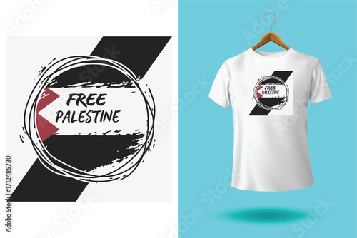 Free gaza free palestine graphic design and tshirt design with national colors