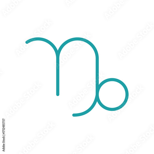 Capricorn icon in color for star, horoscope, and zodiac projects.