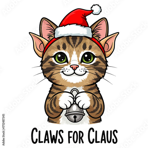 Santa’s Favorite Furball Husky Puppy Christmas T-Shirt Vector PNG
