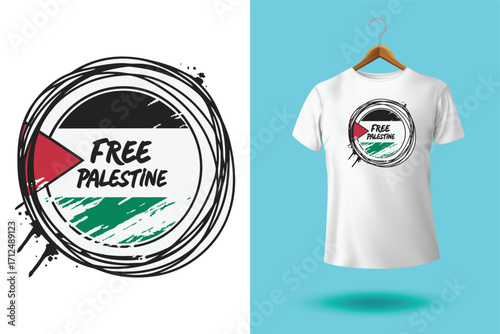 free palestine Vector illustration for tshirt, website, print, clip art, poster and print on demand merchandise.