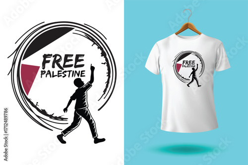 free palestine Vector illustration for tshirt, website, print, clip art, poster and print on demand merchandise.