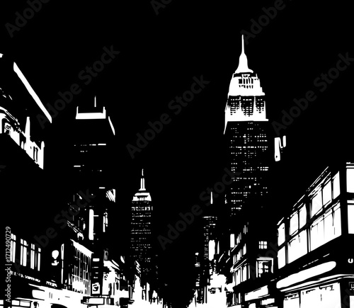 london skyline at night