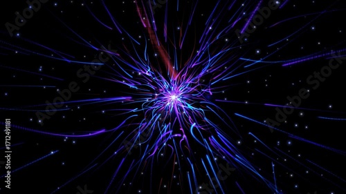 Light Streaks Multicolor ,Networking and Fiber Optics Light