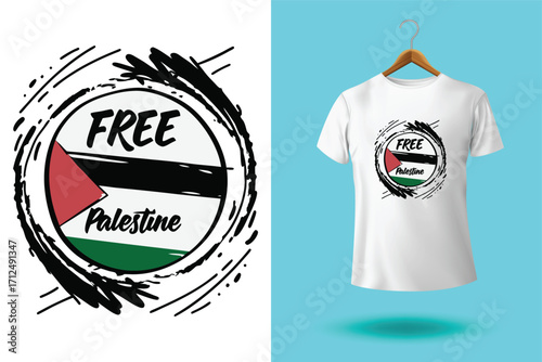 free palestine Vector illustration for tshirt, website, print, clip art, poster and print on demand merchandise.