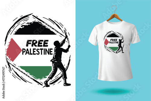 free palestine Vector illustration for tshirt, website, print, clip art, poster and print on demand merchandise.