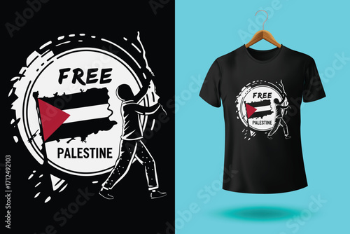 free palestine Vector illustration for tshirt, website, print, clip art, poster and print on demand merchandise.