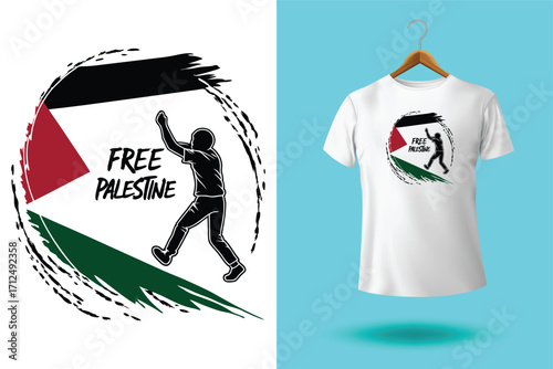free palestine Vector illustration for tshirt, website, print, clip art, poster and print on demand merchandise.