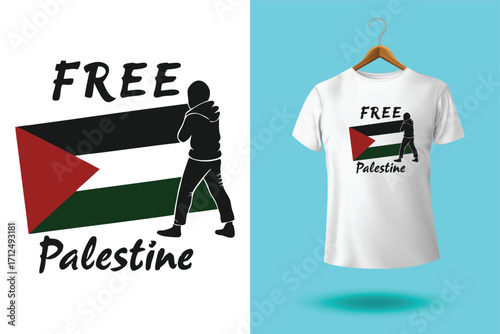 free palestine Vector illustration for tshirt, website, print, clip art, poster and print on demand merchandise.