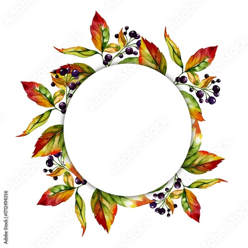 Watercolor illustration of wild intertwining grapes