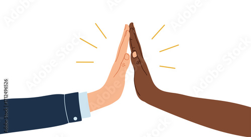 Two hands giving a high five in a sign of celebration and teamwork.