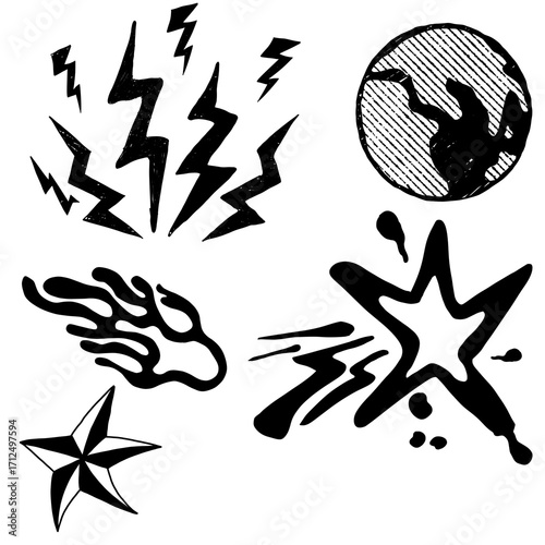 abstract hand drawn vector illustration