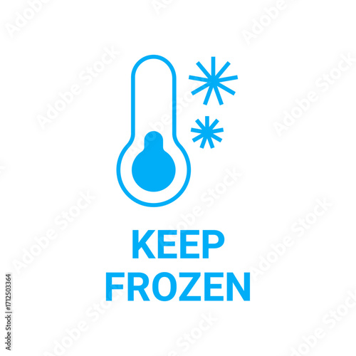 Cold Storage Product Thermometer Symbol