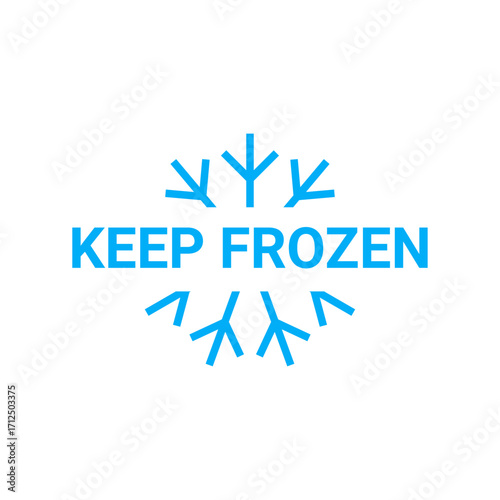 Frozen Product Geometric Keep Frozen Sign