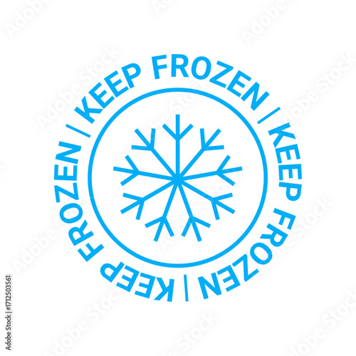Frozen Product Rectangular Warning Label