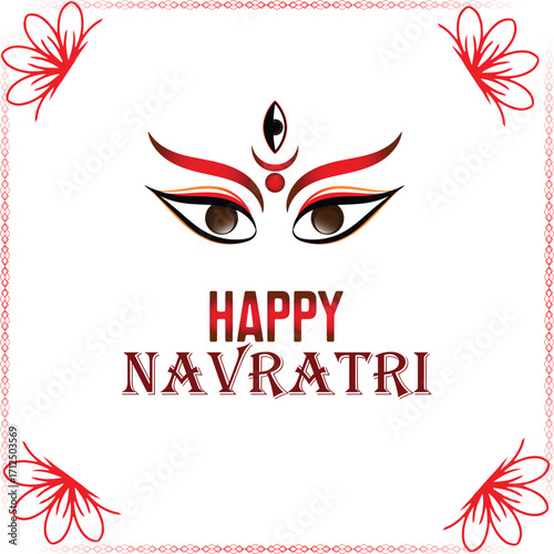  Happy Navratri festival background vector