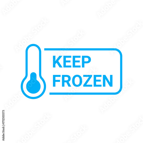 Keep Frozen Product Storage Label Design