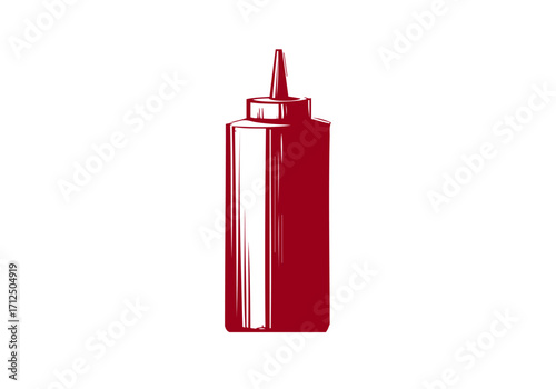 Tomato Ketchup hand drawn vector illustration