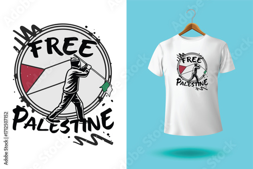 Arabic Calligraphy vector type for country of Palestine. Translated: Palestine.