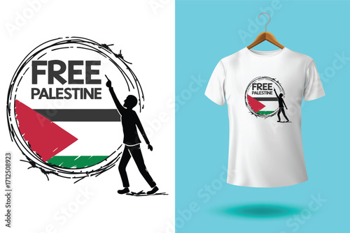 Arabic Calligraphy vector type for country of Palestine. Translated: Palestine.