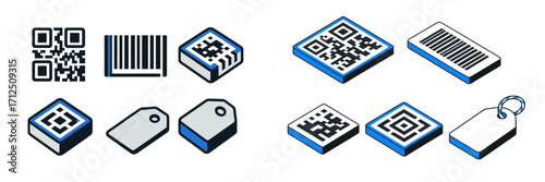 Different types of codes including QR codes and barcodes for various applications in commerce and technology