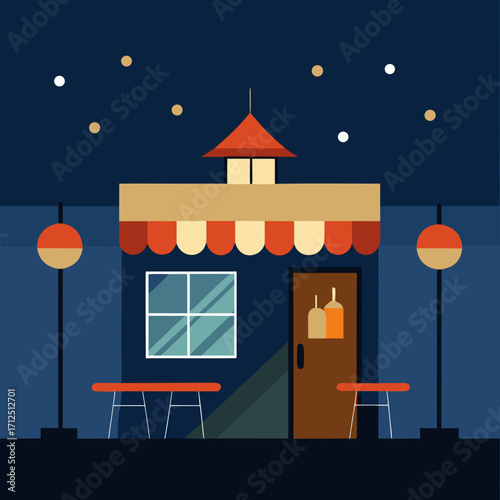 Cartoon City Street Vector Illustration – Urban Road Scene