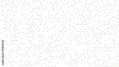 Abstract pattern of small dots on a white background, creating a sense of texture and digital noise.