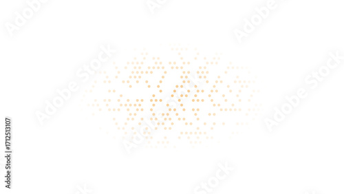 Abstract pattern of golden dots on a white background, symbolizing light and energy