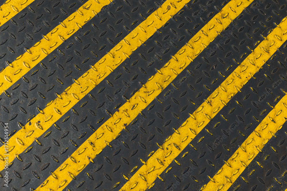 custom made wallpaper toronto digitalIndustrial black and yellow diagonal stripes painted on a metal surface