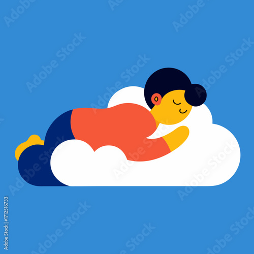 Sleep Schedule Success Illustration of a Person Healthy Routine Concept