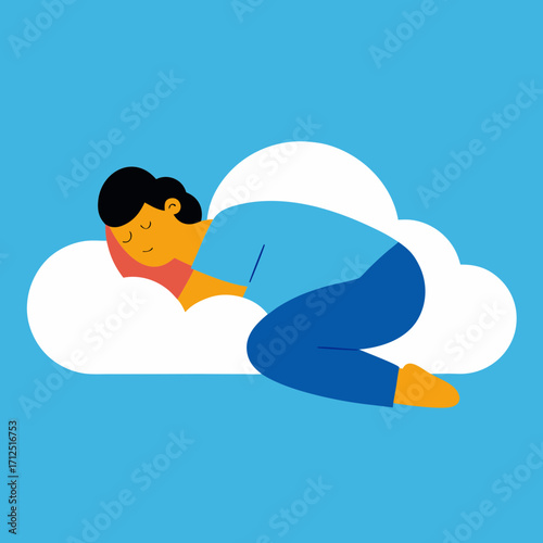 Sleep Schedule Success Illustration of a Person Healthy Routine Concept