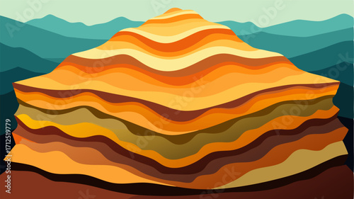 A mesmerizing display of layers upon layers of sedimentary rock exposed by years of steady erosion.